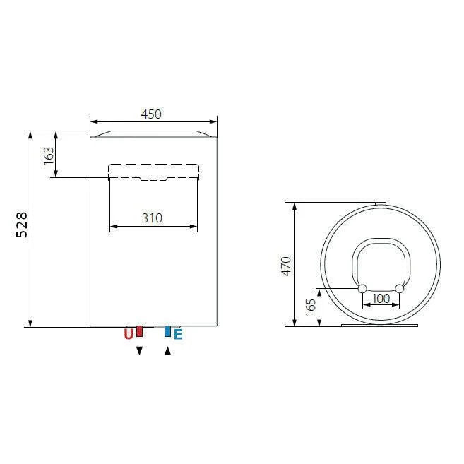 Ariston Lydos Eco 50 V 1,8K EU elektromos vízmelegítő 50 literes, LED kijelzővel 3201857