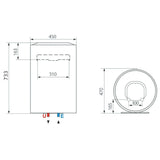Ariston Lydos Eco 80 V 1,8K EU elektromos vízmelegítő 80 literes, LED kijelzővel (3201858)
