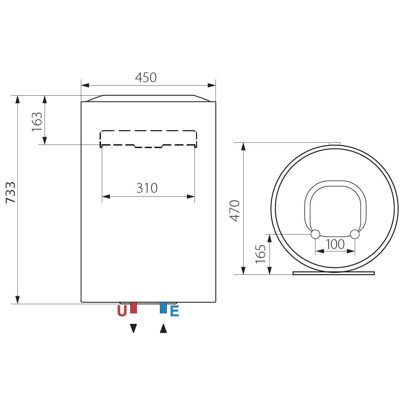 Ariston Lydos Plus 80 V 1,8K EN EU elektromos vízmelegítő 80 literes, programozható 3201870