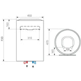 Ariston Lydos Plus 80 V 1,8K EN EU elektromos vízmelegítő 80 literes, programozható 3201870