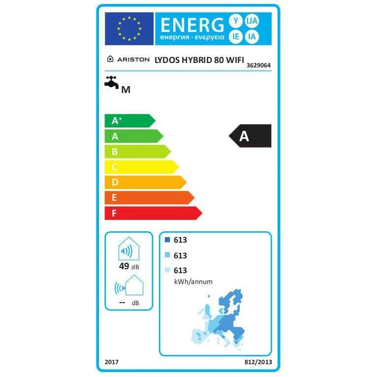 Ariston Lydos Hybrid Wi-Fi 80 "A" energiaosztályú elektromos vízmelegítő 3629064