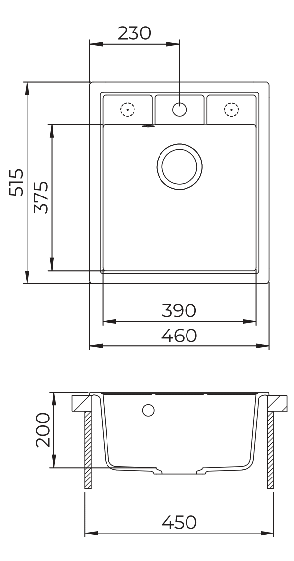 EVIDO Easy 45 gránit mosogatótál platina 442124 (1 medence)