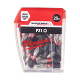 MILWAUKEE SHOCKWAVE CSAVAROZÓ BIT PZ1-25mm 25 db-os készlet