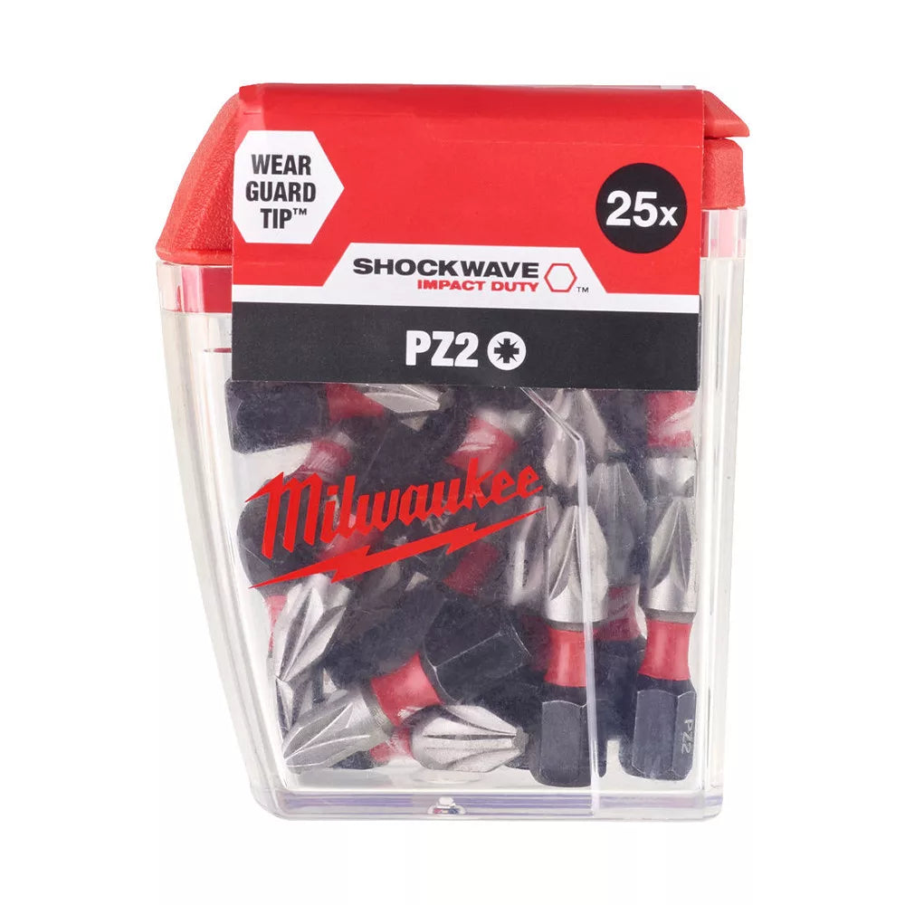 MILWAUKEE SHOCKWAVE CSAVAROZÓ BIT PZ2-25mm 25 db-os készlet