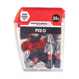 MILWAUKEE SHOCKWAVE CSAVAROZÓ BIT PZ2-25mm 25 db-os készlet