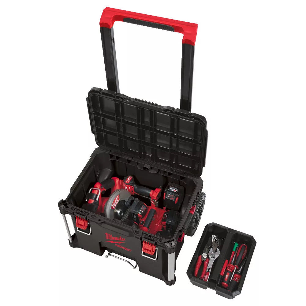 MILWAUKEE PACKOUT KEREKES TÁROLÓ LÁDA (560x410x480mm)