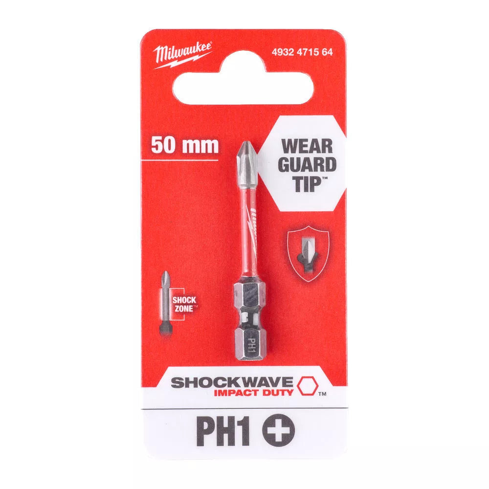 MILWAUKEE SHOCKWAVE CSAVAROZÓ BIT PH1 50mm