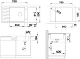 Blanco Elon XL 6S törtfehér 527069 mosogatótál + tartozékok