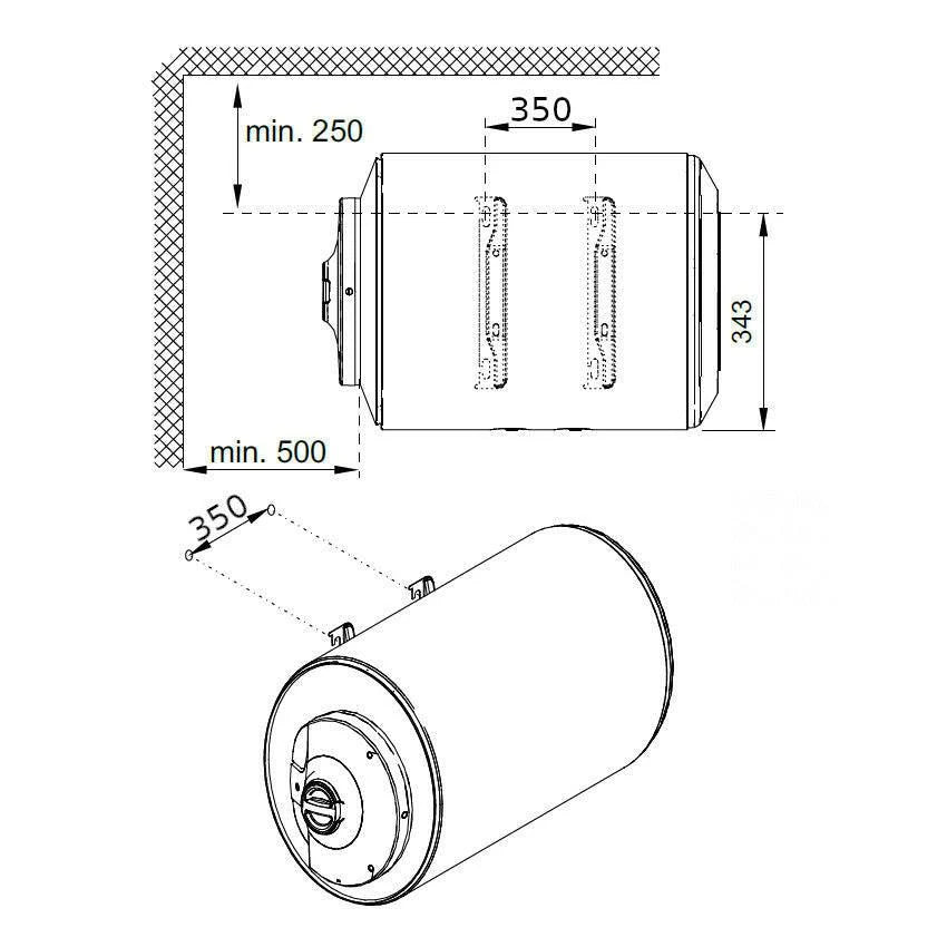 Bosch Tronic 1000T 80 HB fekvő vízmelegítő fali (7736506094)