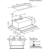 AEG DPB3632S beépíthető kihúzható páraelszívó 60 cm