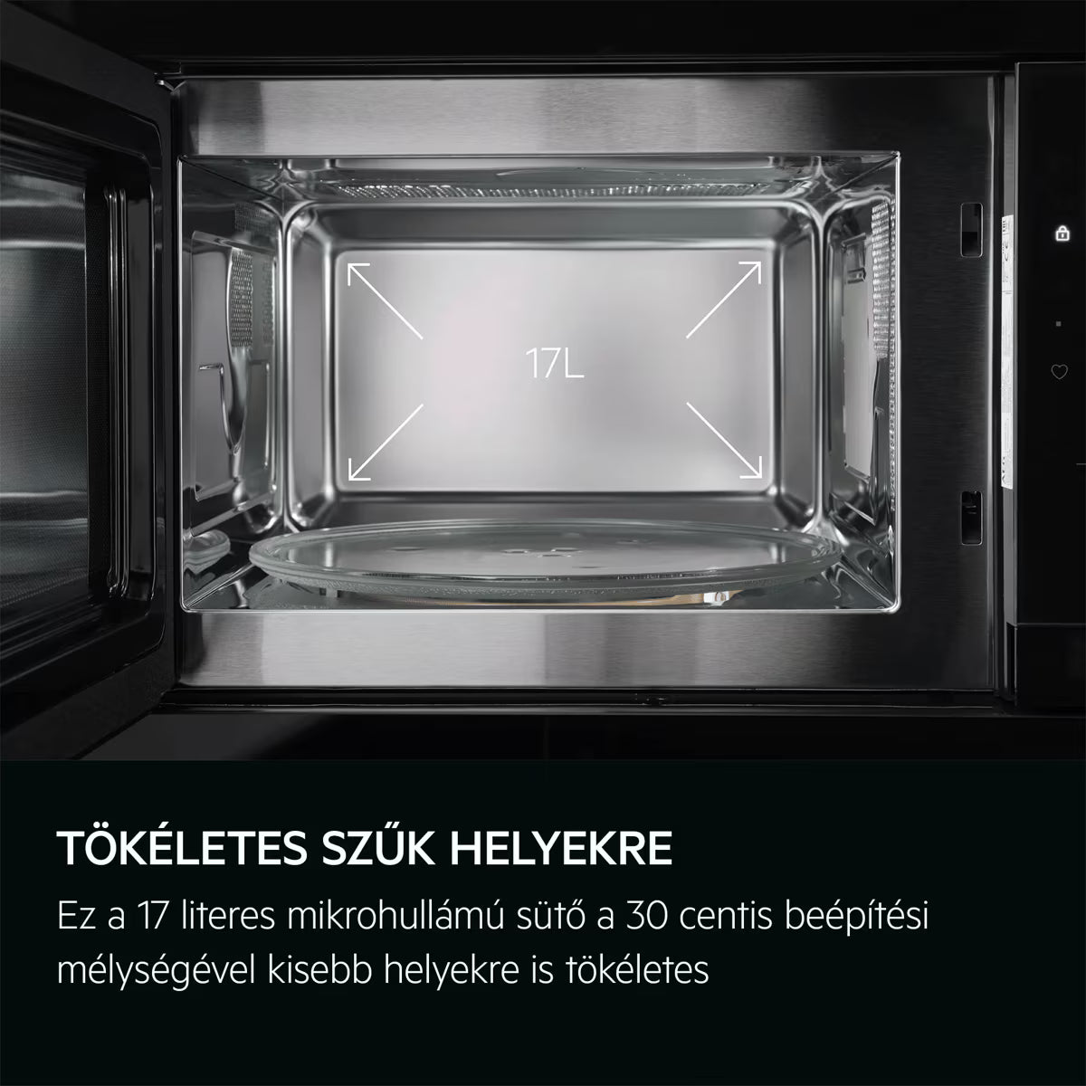 AEG NMB6S171SB beépíthető mikrohullámú sütő fekete kivitelben