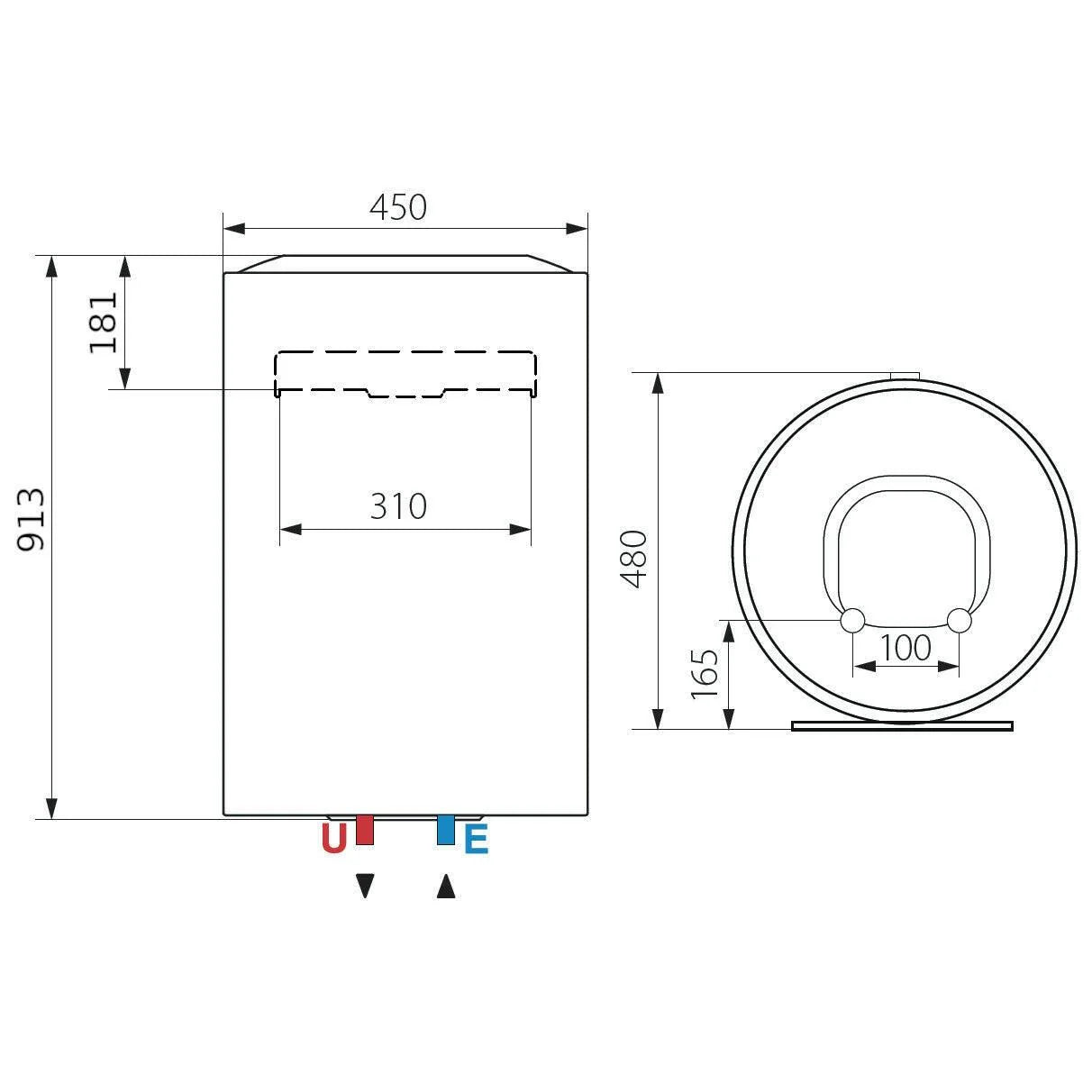 Ariston Lydos R 100 V 1,8K EU elektromos vízmelegítő 3201912