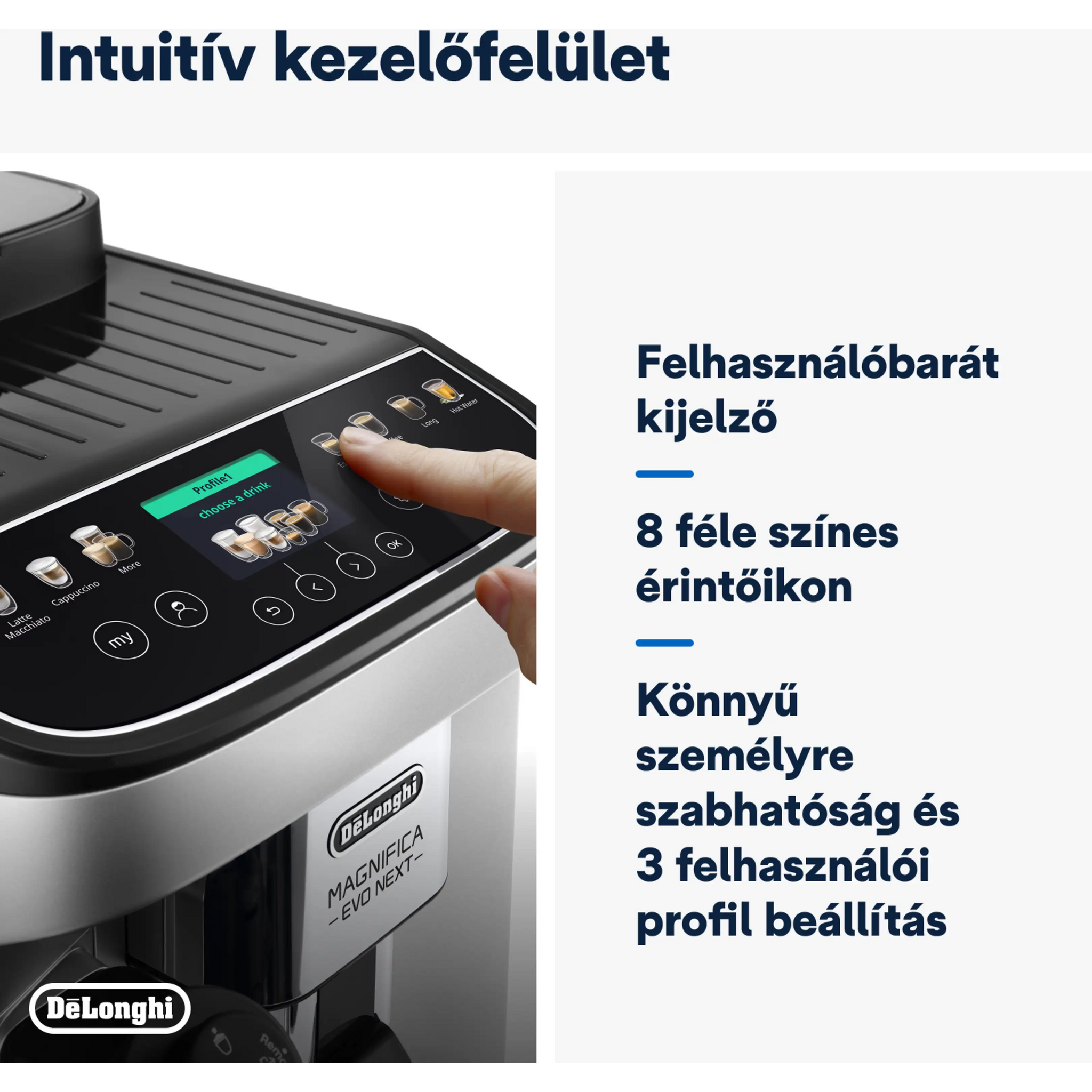 DE-LONGHI Magnifica Evo Next ECAM310.80.SB automata tejtartályos kávéfőző