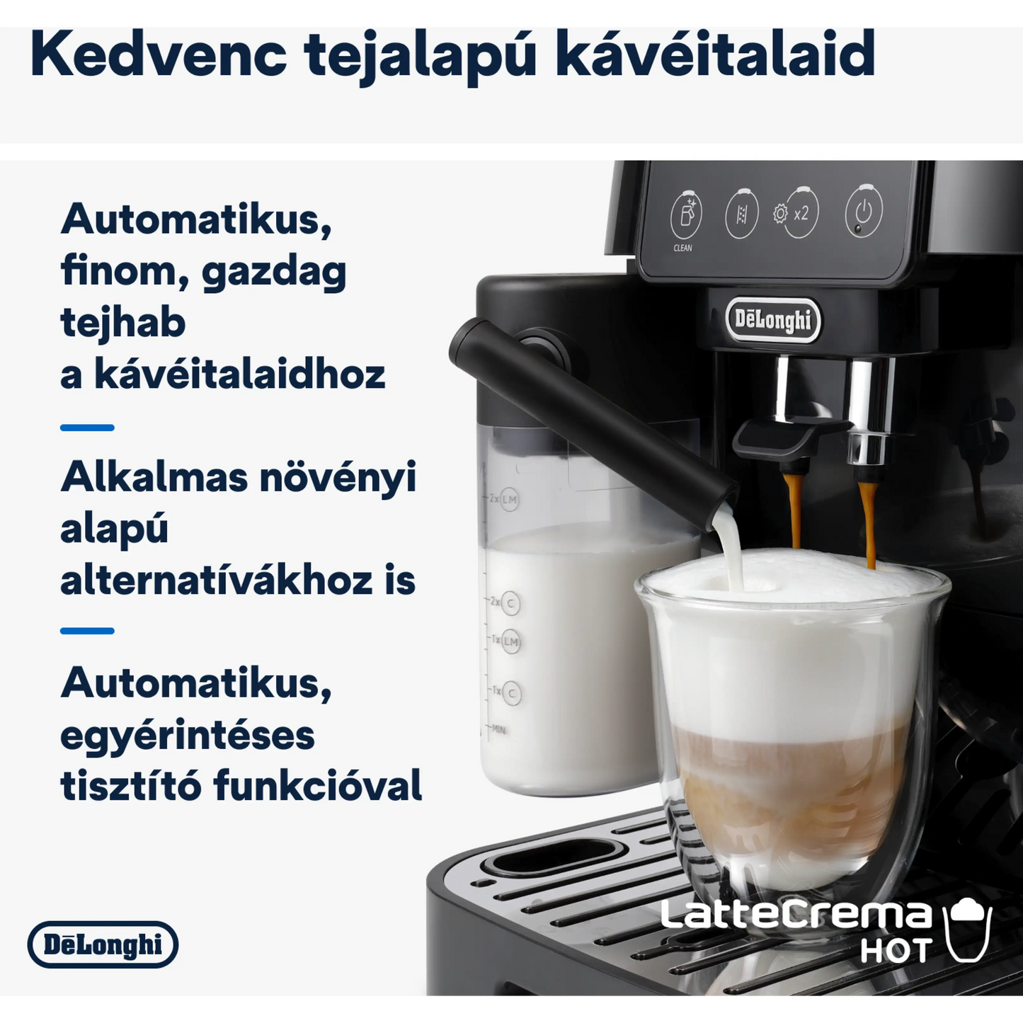DE-LONGHI Magnifica Start ECAM220.60.B automata tejtartályos kávéfőző, fekete