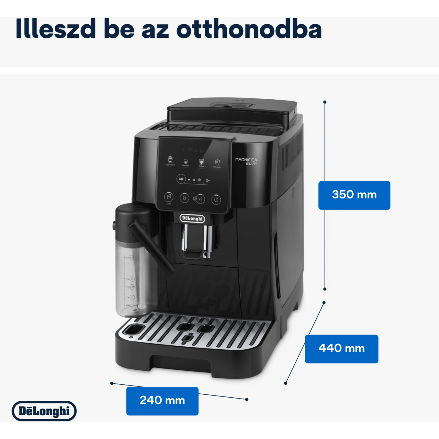 DE-LONGHI Magnifica Start ECAM220.60.B automata tejtartályos kávéfőző, fekete