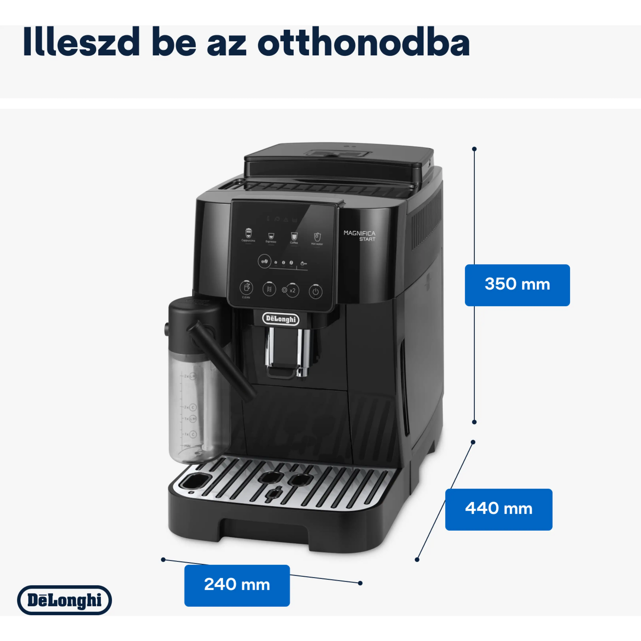 DE-LONGHI Magnifica Start ECAM220.60.B automata tejtartályos kávéfőző, fekete