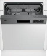 Beko BDSN28530X beépíthető félig integrált 15 terítékes mosogatógép