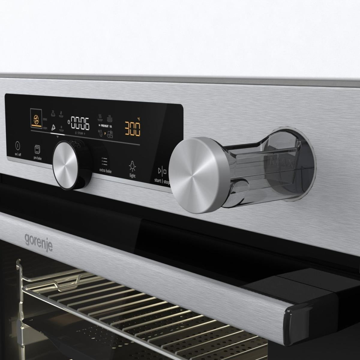 Gorenje BSA6747A04X beépíthető sütő gőzfunkcióval