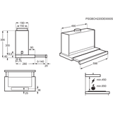 AEG DPE5660M beépíthető páraelszívó előlappal 60 cm