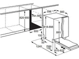 Electrolux EEG88700W beépíthető 14 terítékes integrált mosogatógé
