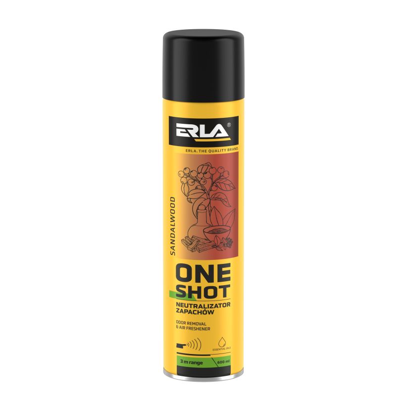 ERLA ONE SHOT 600ml - SANDALWOOD - szagsemlegesítő és légfrissítő
