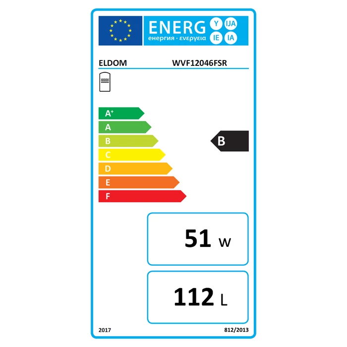 Eldom Green Line new SR120 - álló fali indirekt HMV tartály 1 hőcserélővel 3 kW (jobbos)