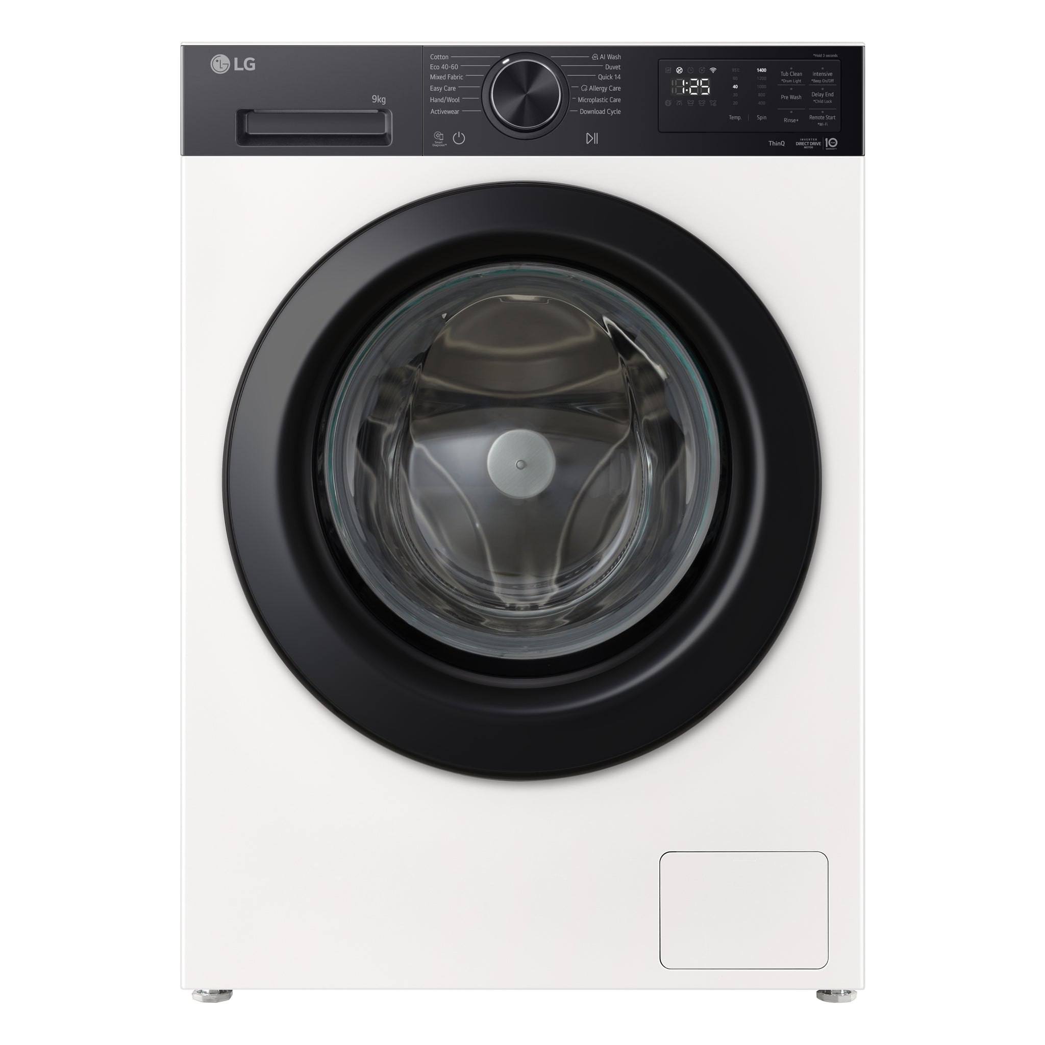 LG F4X5N09NHKP szabadonálló elöltöltős gőzmosógép 9 kg