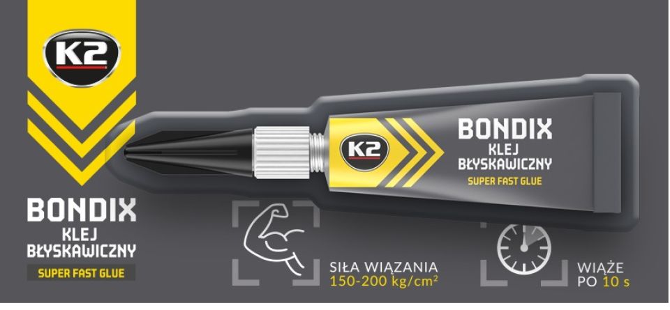 K2 BONDIX SUPERFAST 3g pillanatragasztó