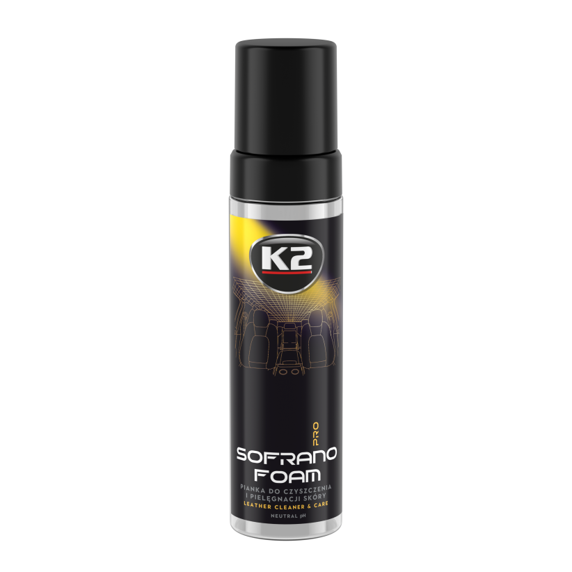 K2 SOFRANO PRO LEATHER CLEANER FOAM 200ml - bőrtisztító és ápoló hab