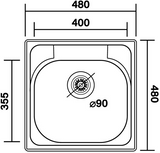 Livinox Triton 309 N-309JK rozsdam. mosogatótál