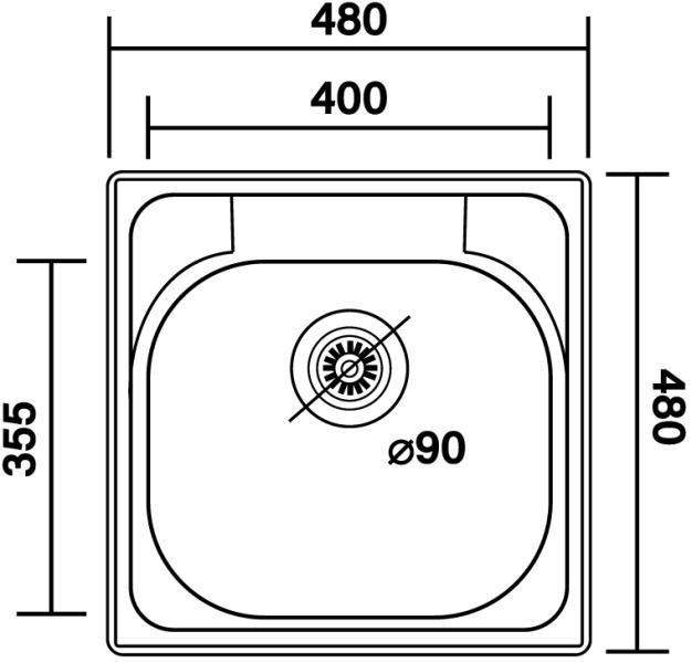 Livinox Triton 309 N-309JK rozsdam. mosogatótál