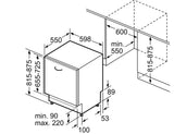 Bosch SMV4HVX14E beépíthető integrált mosogatógép 14 terítékes
