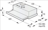Gorenje TH60E3W beépíthető páraelszívó