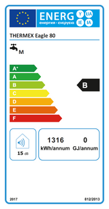 THERMEX EAGLE 80 WiFi - extra lapos elektromos vízmelegítő (2 kW - fehér - B energiaosztály)
