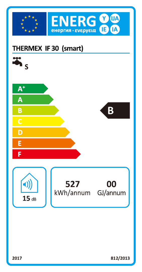 THERMEX Flat Smart IF 30 - elektromos vízmelegítő extra lapos kivitelben - Smart funkcióval (2 kW)
