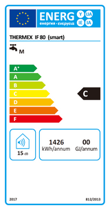 THERMEX Flat Smart IF 80 - elektromos vízmelegítő extra lapos kivitelben - Smart funkcióval (2 kW)