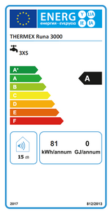 Thermex RUNA 3000 átfolyós elektromos vízmelegítő és fehér csaptelep (3 kW)