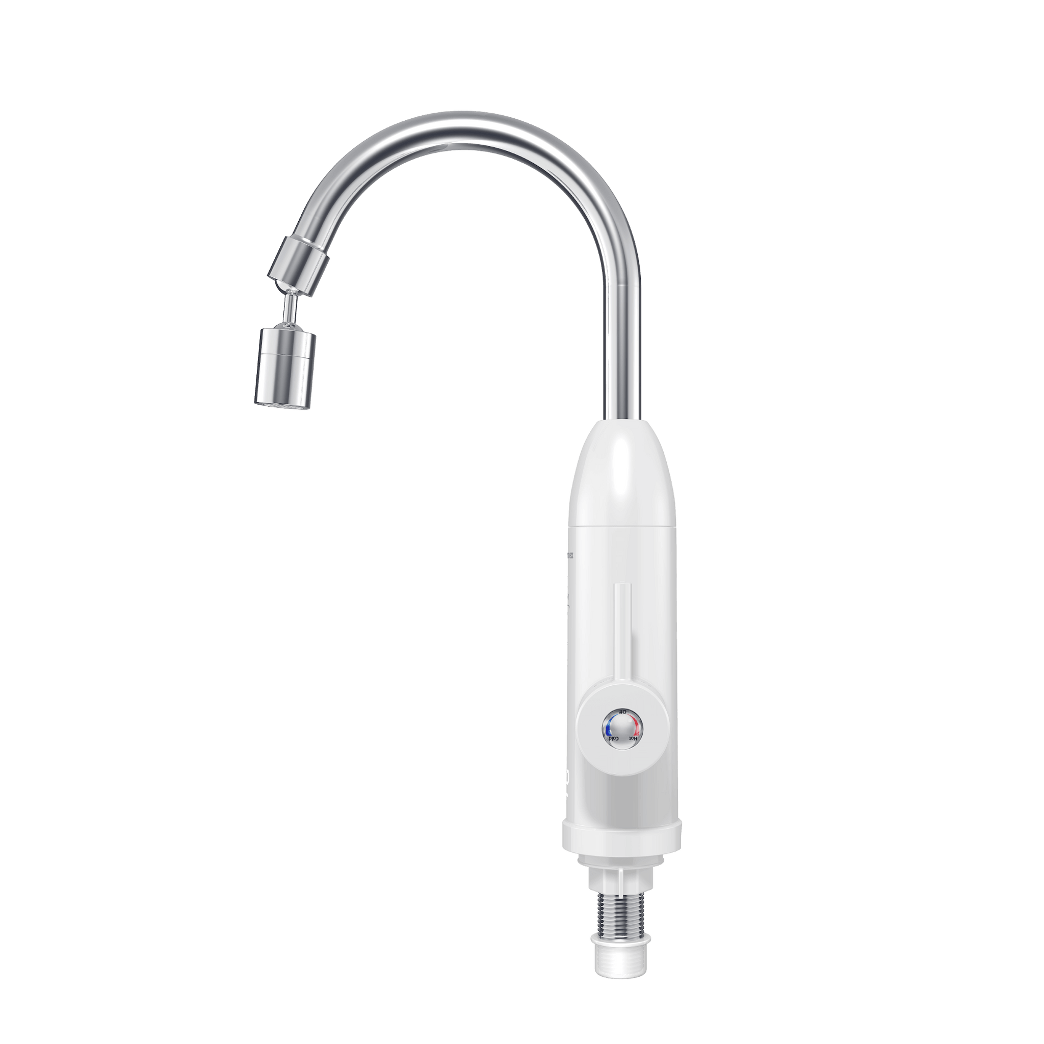 Thermex RUNA 3000 átfolyós elektromos vízmelegítő és fehér csaptelep (3 kW)