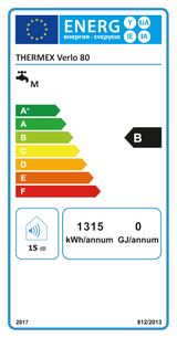 THERMEX VERLO Smart 80 - extra lapos elektromos vízmelegítő (80 l - 1,8 kW - fehér - B energiaosztály)