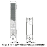 Vogel&Noot 22KV 600x600 jobbos szelepes radiátor