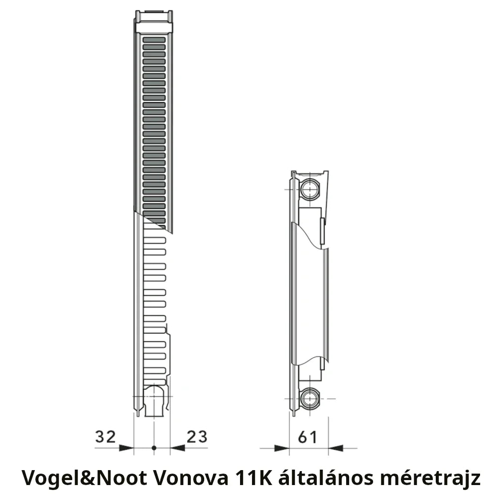 Vogel&Noot 11K 900x400 kompakt radiátor