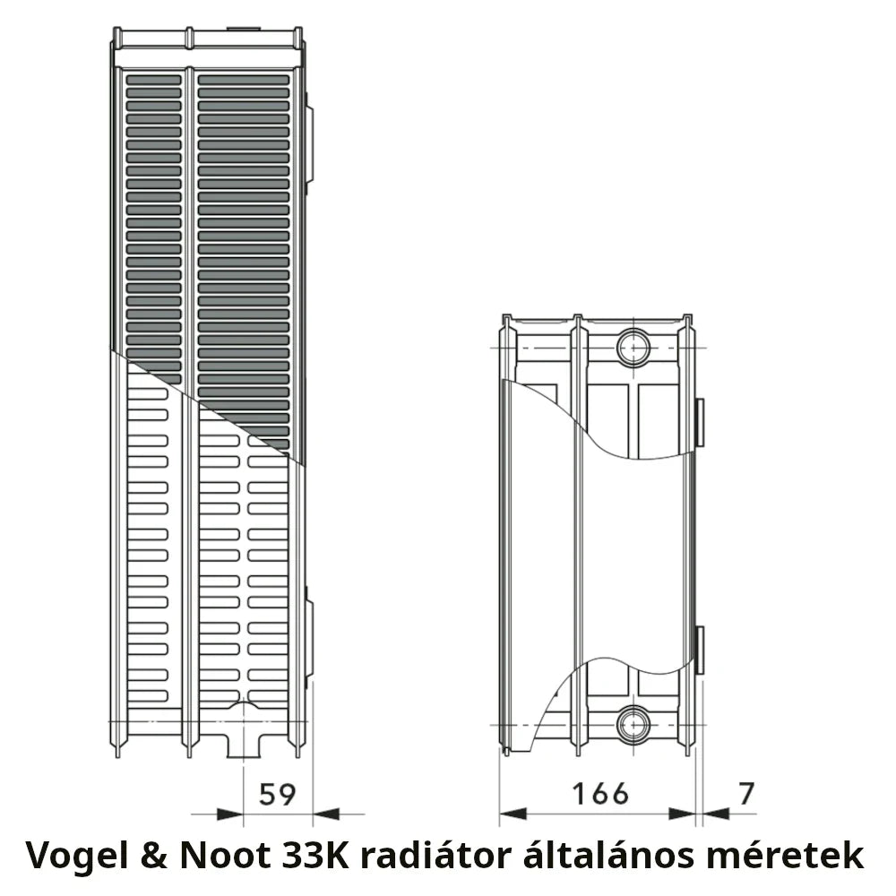Vogel&Noot Vonova 33K (DKEK) 600x1200 radiátor