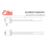 ELIKO elektromos fűtőbetét termosztáttal 6/4" (rozsdamentes / 2 kW / 230V)