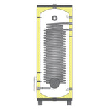 WENTOREX BLUE HP-IHWe 500 S1 INOX indirekt HMV tartály 1 megnövelt hőcserélővel (3 kW)