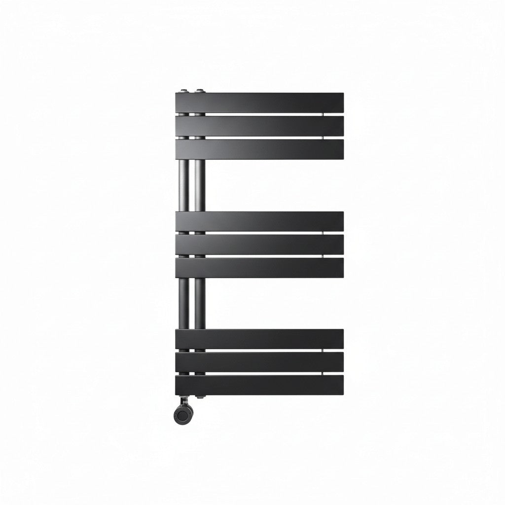 WENTOREX Asymmetric Electric 400 Watt elektromos törölközőszárítós radiátor (fekete / 500 mm)