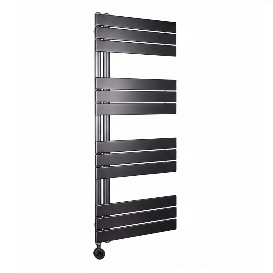 WENTOREX Asymmetric Electric 700 Watt elektromos törölközőszárítós radiátor (fekete / 500 mm)