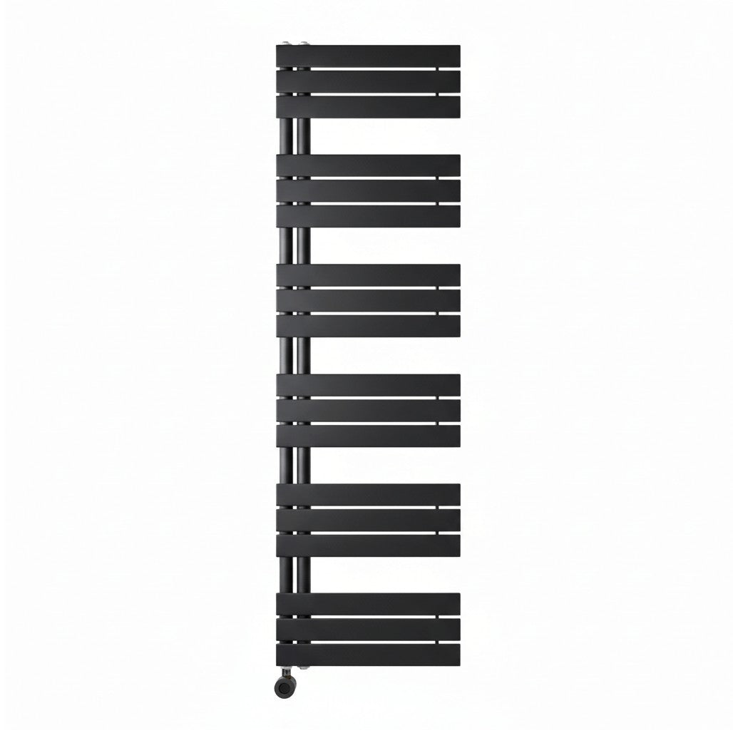 WENTOREX Asymmetric Electric 900 Watt elektromos törölközőszárítós radiátor (fekete / 500 mm)
