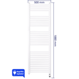 WENTOREX Tolla Electric 900 Watt elektromos törölközőszárítós radiátor (fehér / 500 mm)