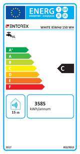 WENTOREX White IEWHd 150 rozsdamentes elektromos vízmelegítő (150 liter / 2 kW / Ø454 mm)