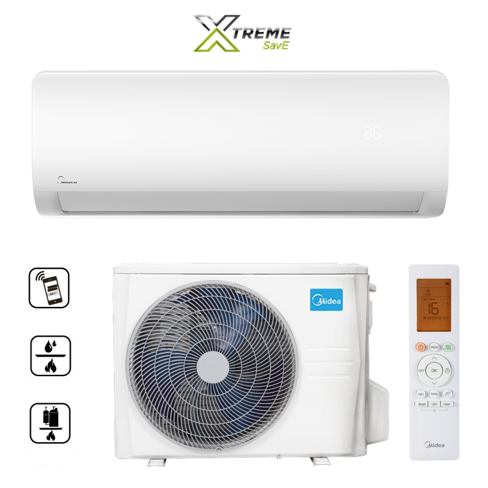 Midea MG2X-18-SP MG2X-18-BL-SP Xtreme Save oldalfali split R32, 5,3 kW,